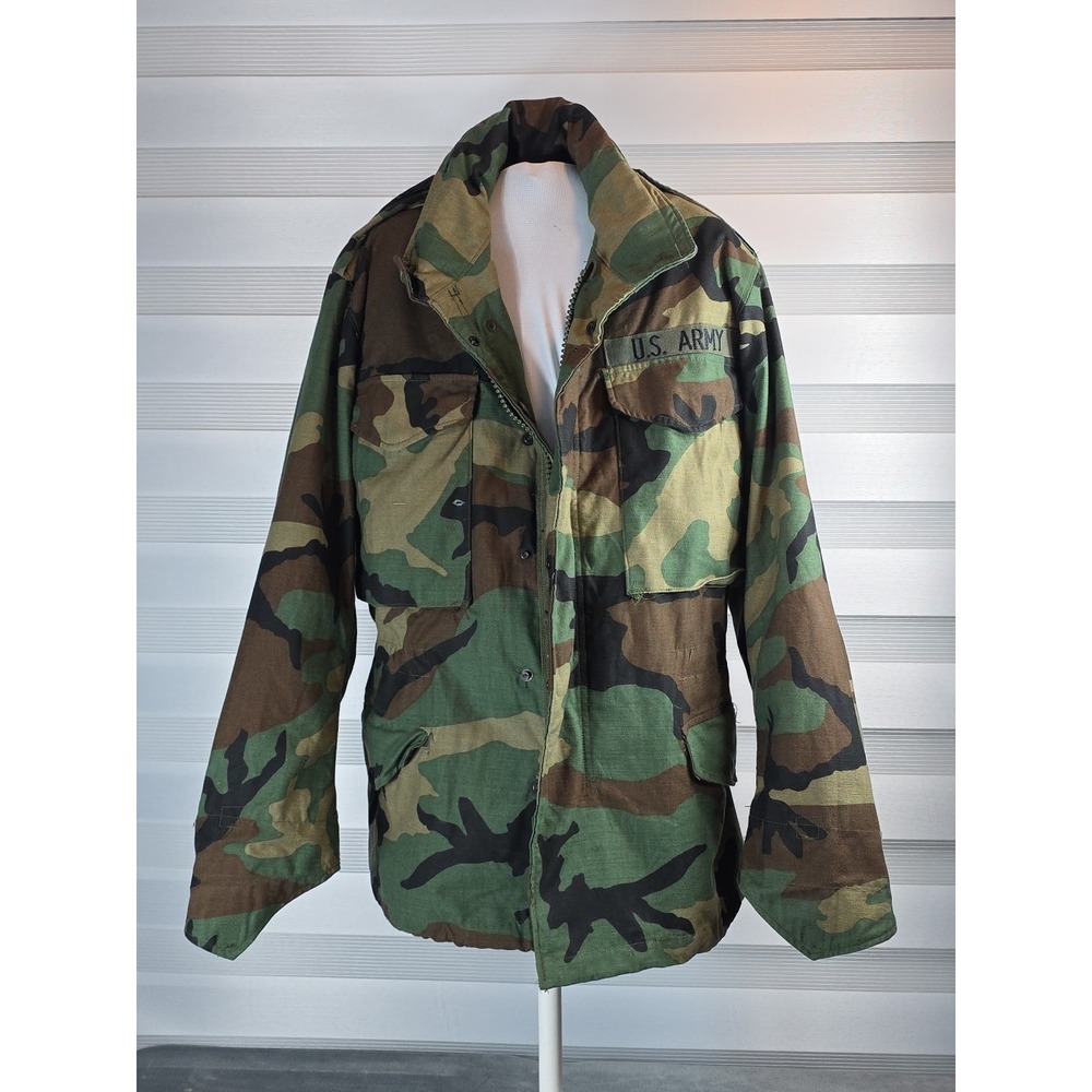 Us Army Coat Cold Weather Size XS Short Woodland Camo Excellent 1988